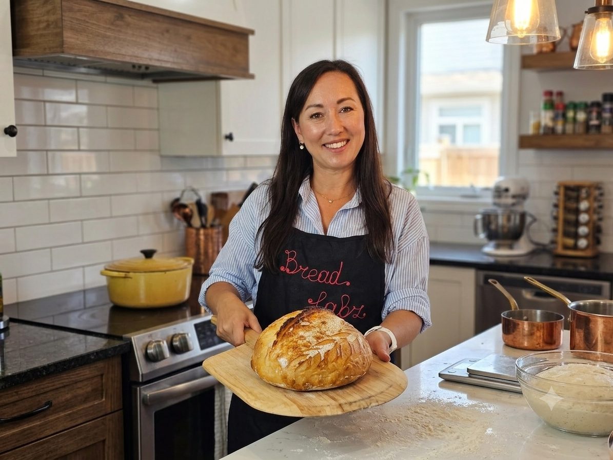 Вікторія з хлібом у фартуху Bread Labz
